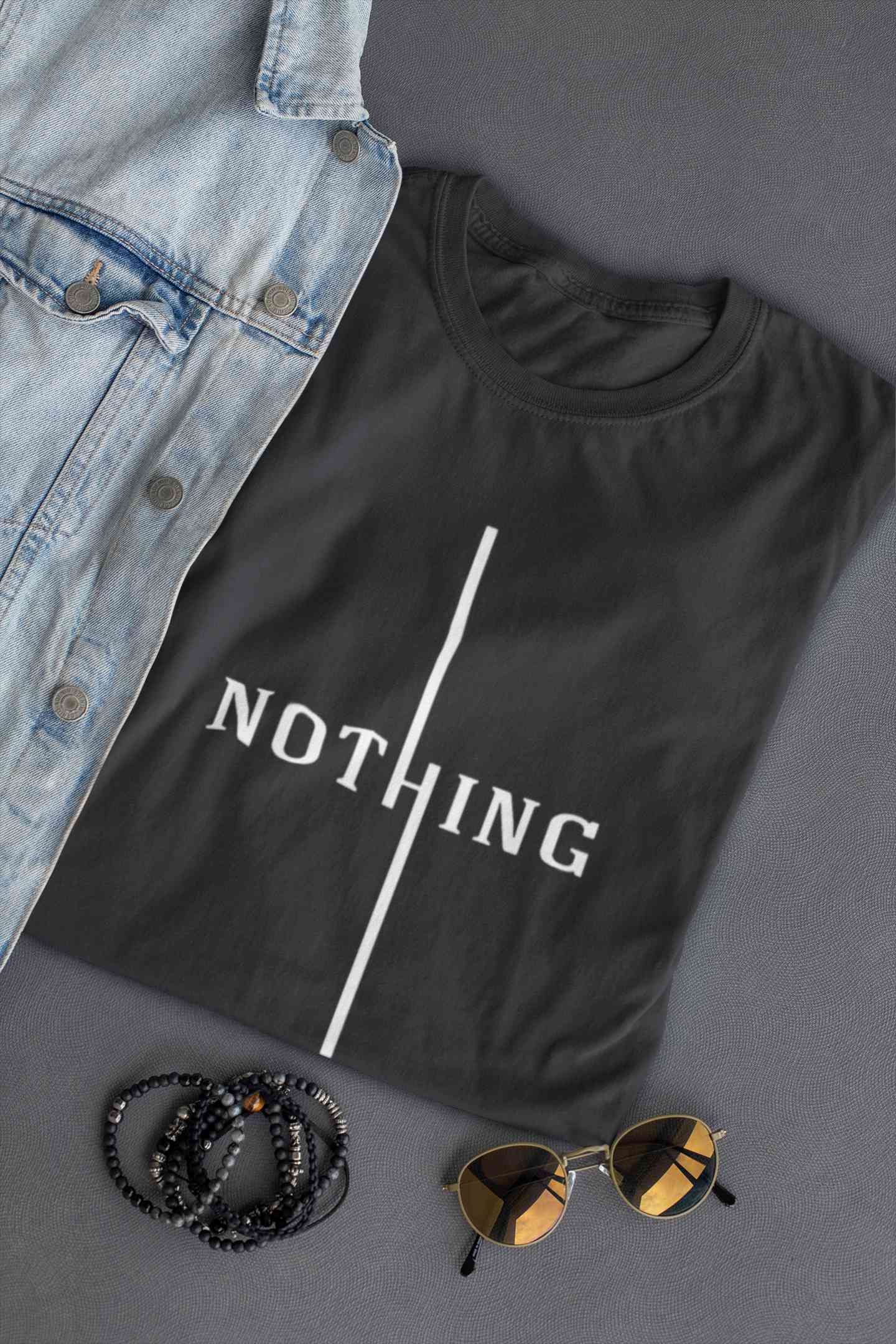 Nothing Mens Half Sleeves T-shirt- FunkyTeesClub