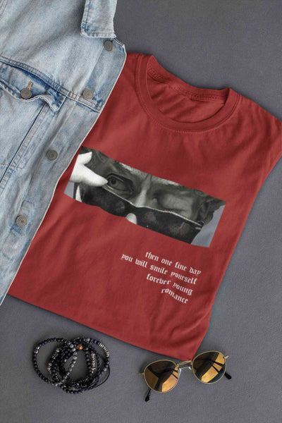 Forever Young Slogan Mens Half Sleeves T-shirt- FunkyTeesClub