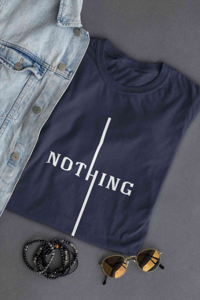 Nothing Mens Half Sleeves T-shirt- FunkyTeesClub