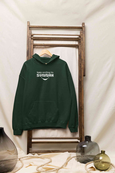 Keep Smiling Its Sunnah Hoodies for Women-FunkyTeesClub