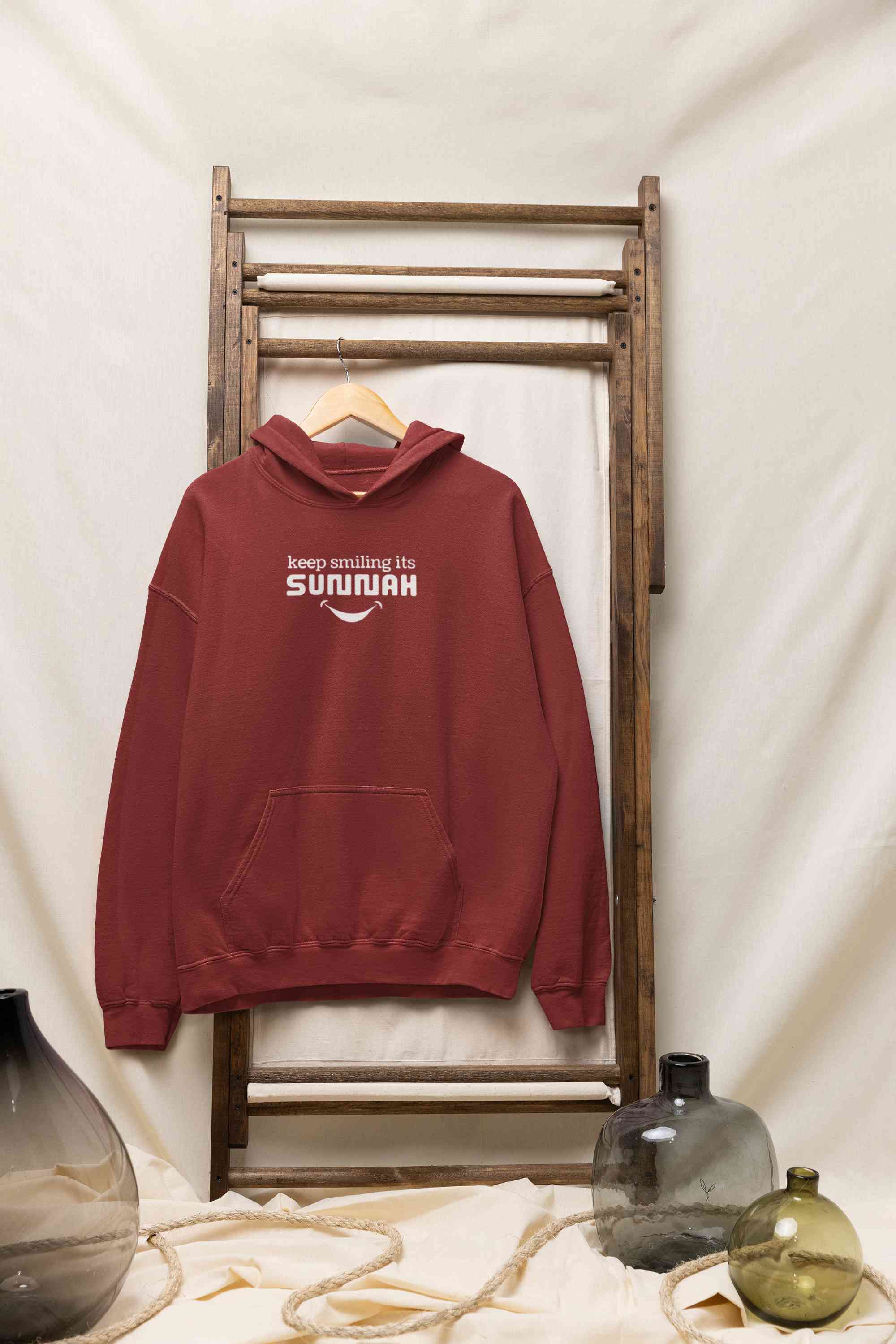 Keep Smiling Its Sunnah Hoodies for Women-FunkyTeesClub
