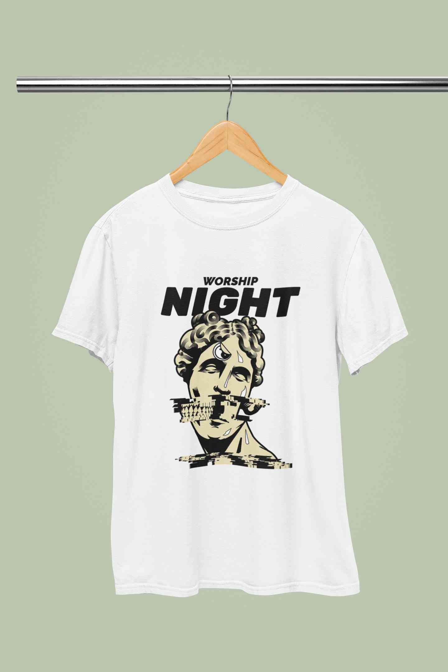 Worship Nights Women Half Sleeves T-shirt- FunkyTeesClub
