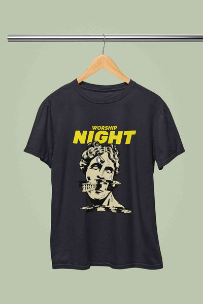 Worship Nights Women Half Sleeves T-shirt- FunkyTeesClub