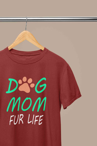 Dog Mom Women Half Sleeves T-shirt- FunkyTeesClub