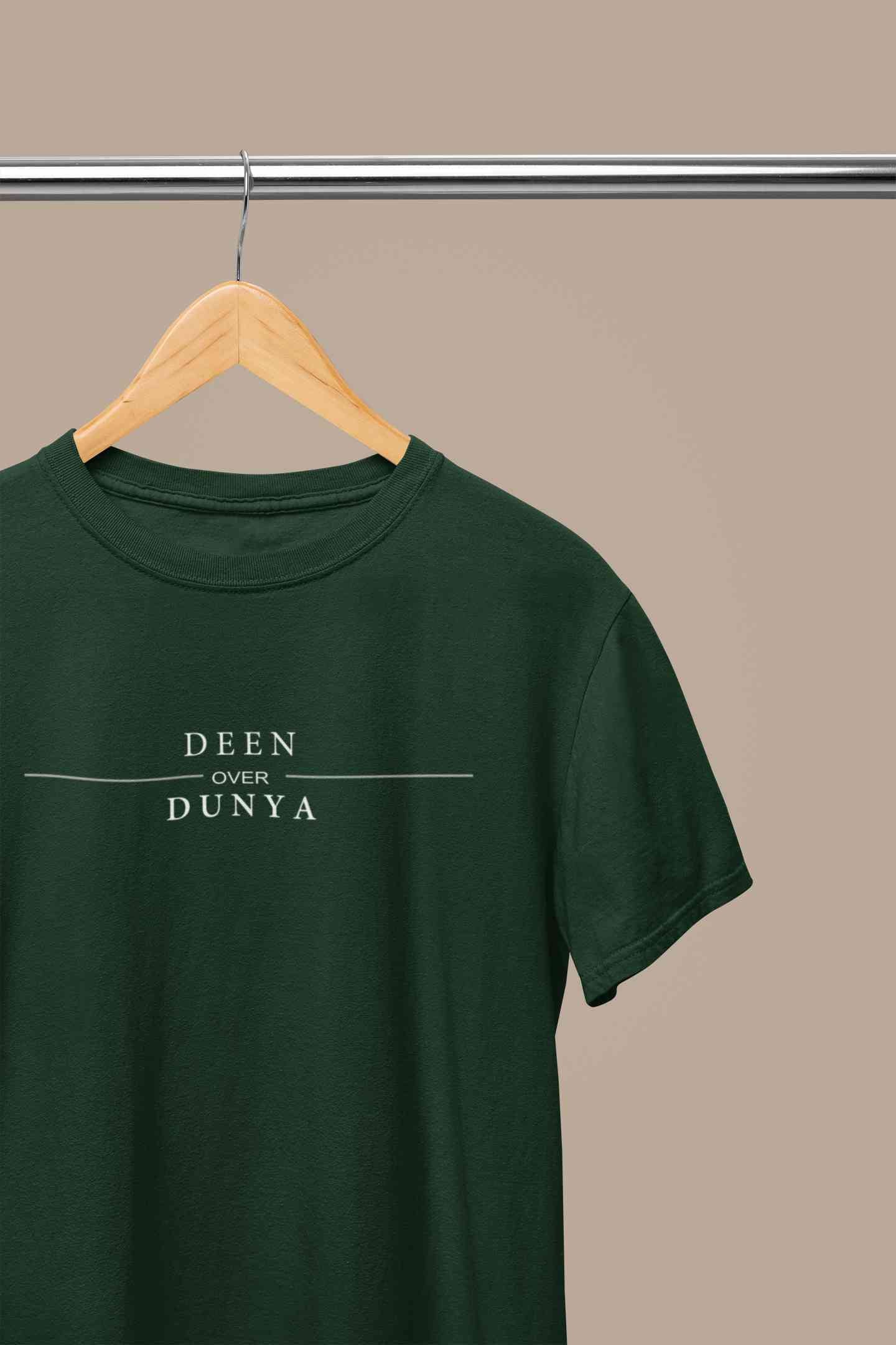 Deen Over Dunya Mens Half Sleeves T-shirt- FunkyTeesClub