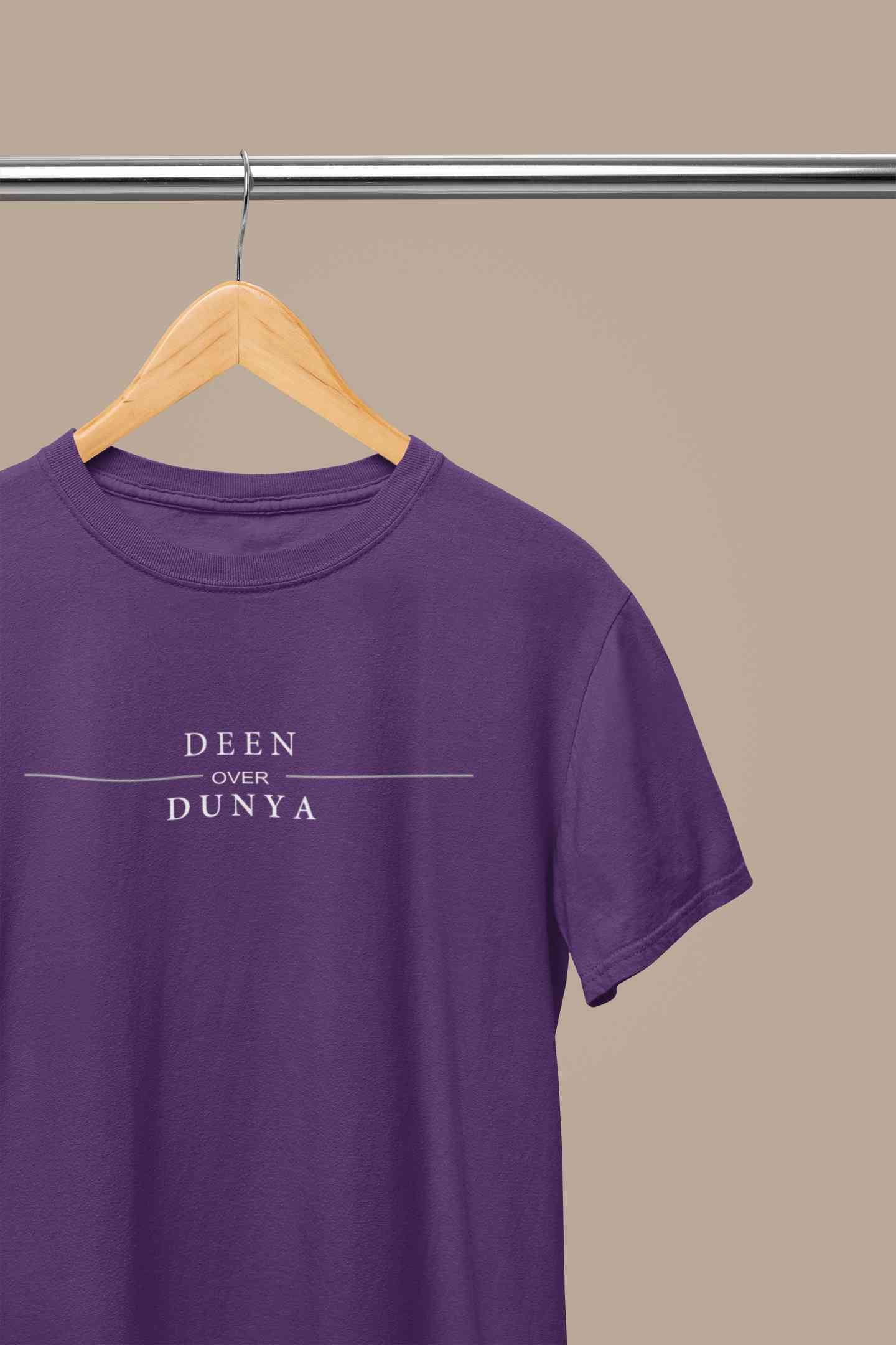 Deen Over Dunya Mens Half Sleeves T-shirt- FunkyTeesClub