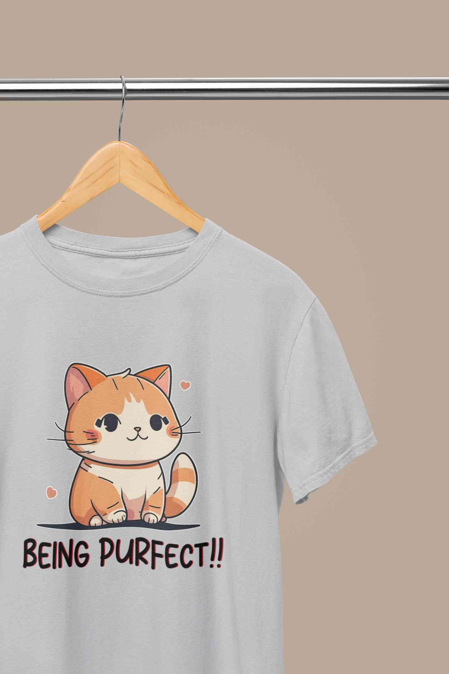 Being Purfect Women Half Sleeves T-shirt- FunkyTeesClub