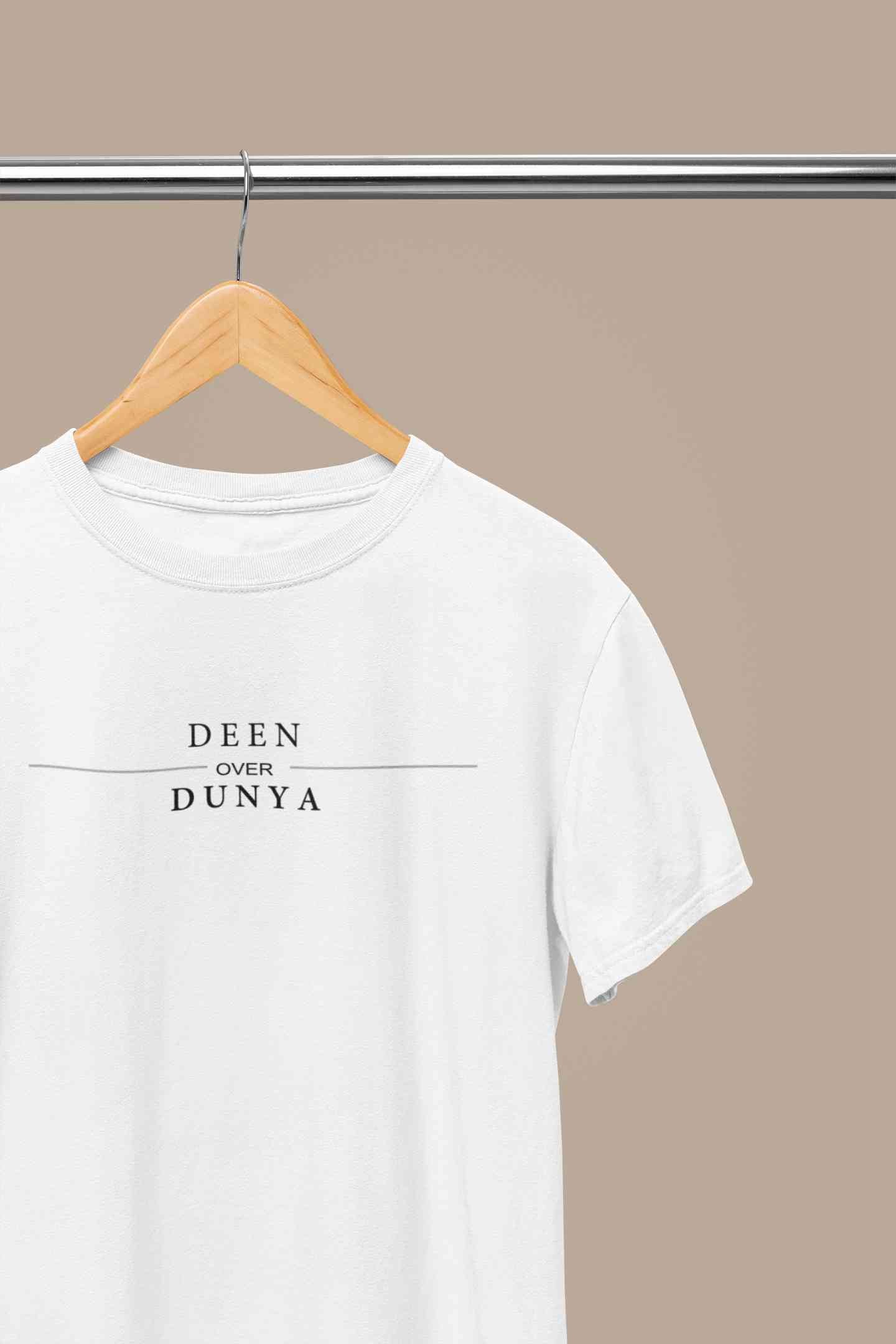 Deen Over Dunya Mens Half Sleeves T-shirt- FunkyTeesClub