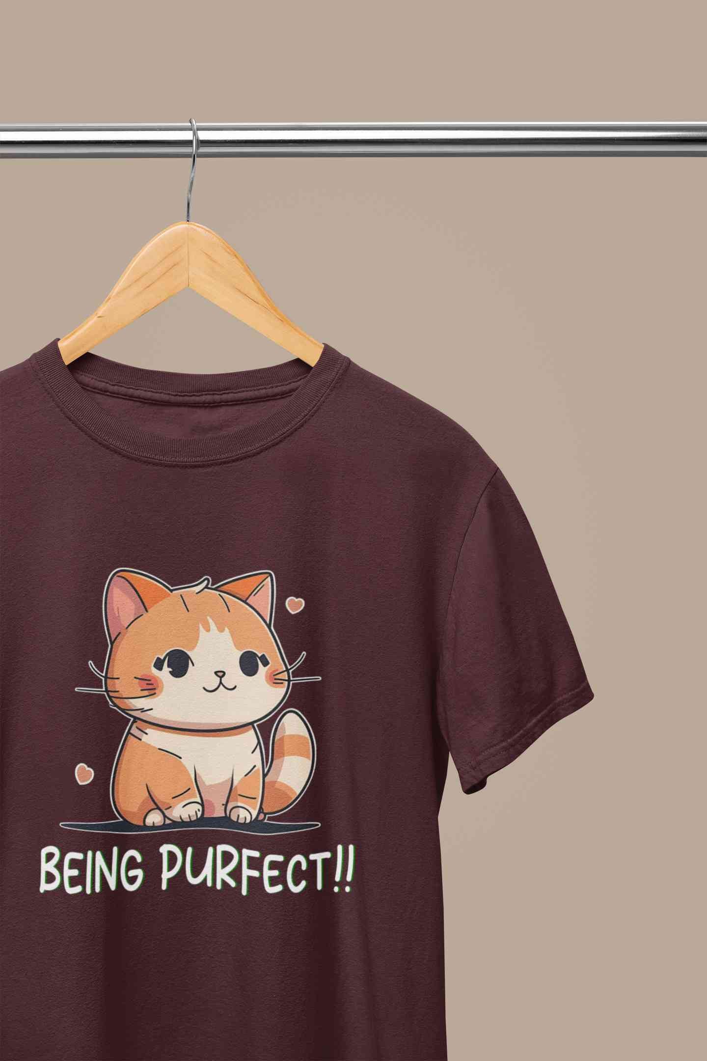 Being Purfect Women Half Sleeves T-shirt- FunkyTeesClub