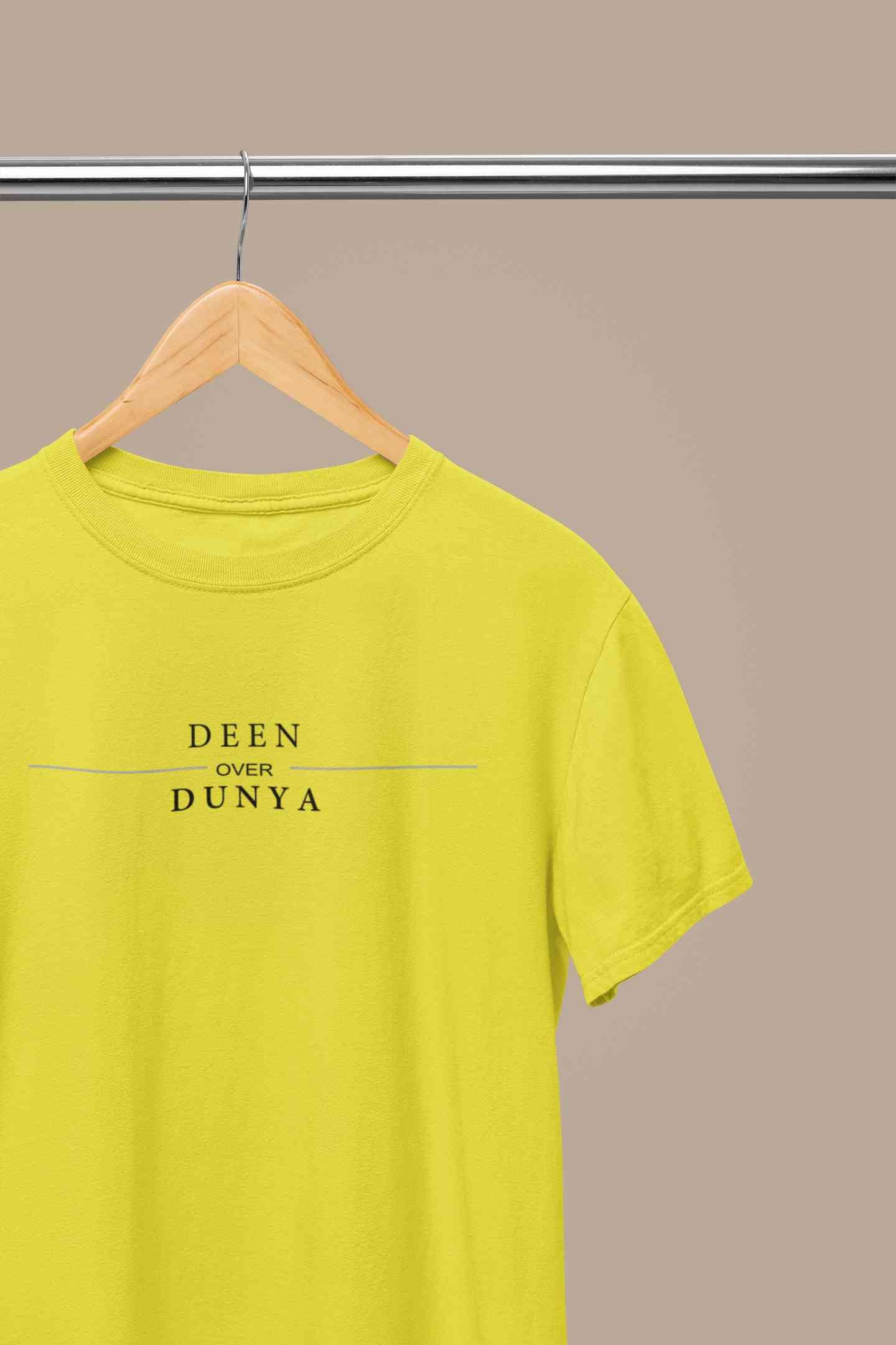 Deen Over Dunya Mens Half Sleeves T-shirt- FunkyTeesClub