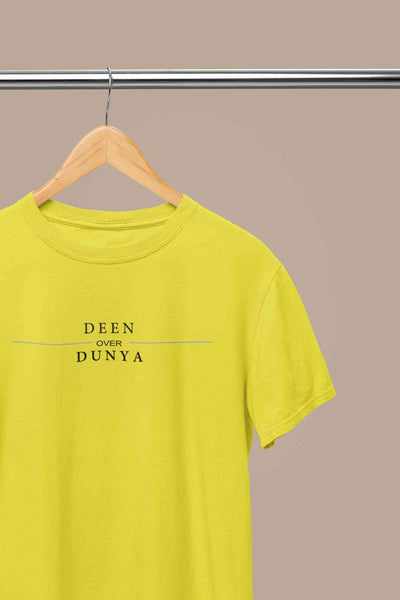 Deen Over Dunya Mens Half Sleeves T-shirt- FunkyTeesClub