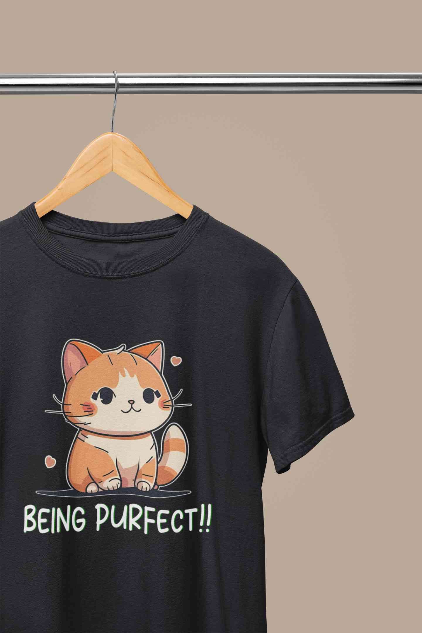 Being Purfect Women Half Sleeves T-shirt- FunkyTeesClub