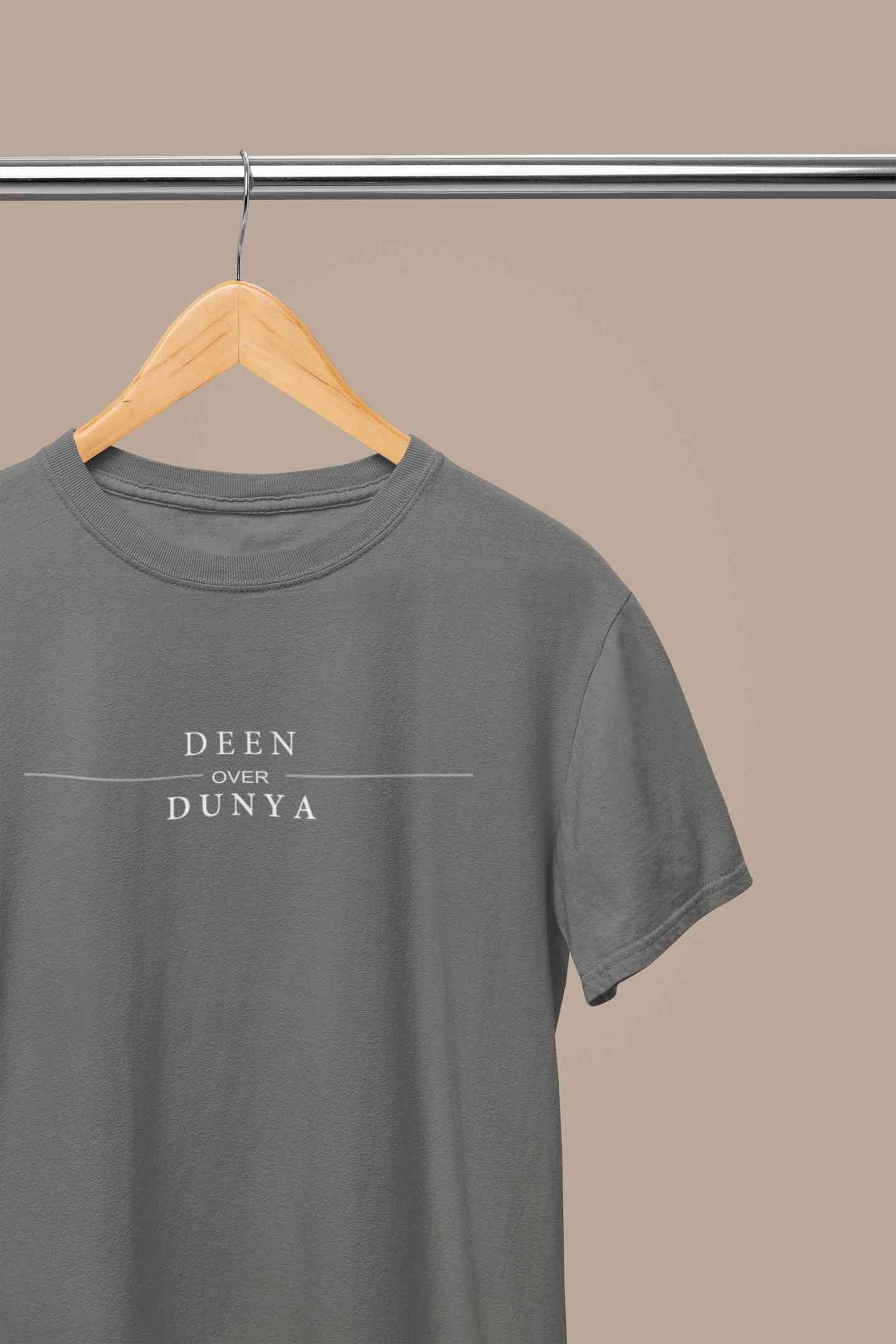 Deen Over Dunya Mens Half Sleeves T-shirt- FunkyTeesClub