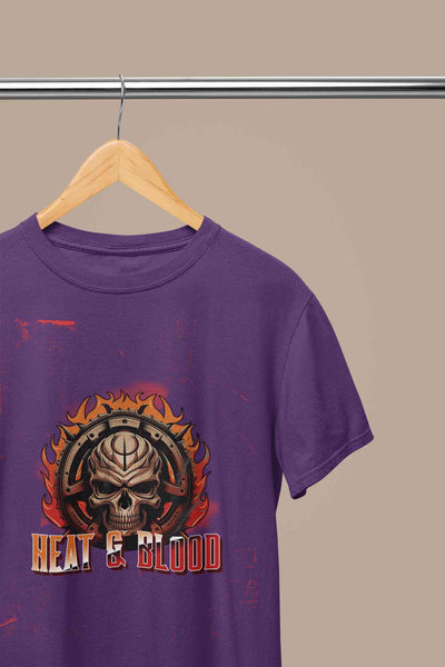 Flaming Skull Women Half Sleeves T-shirt- FunkyTeesClub
