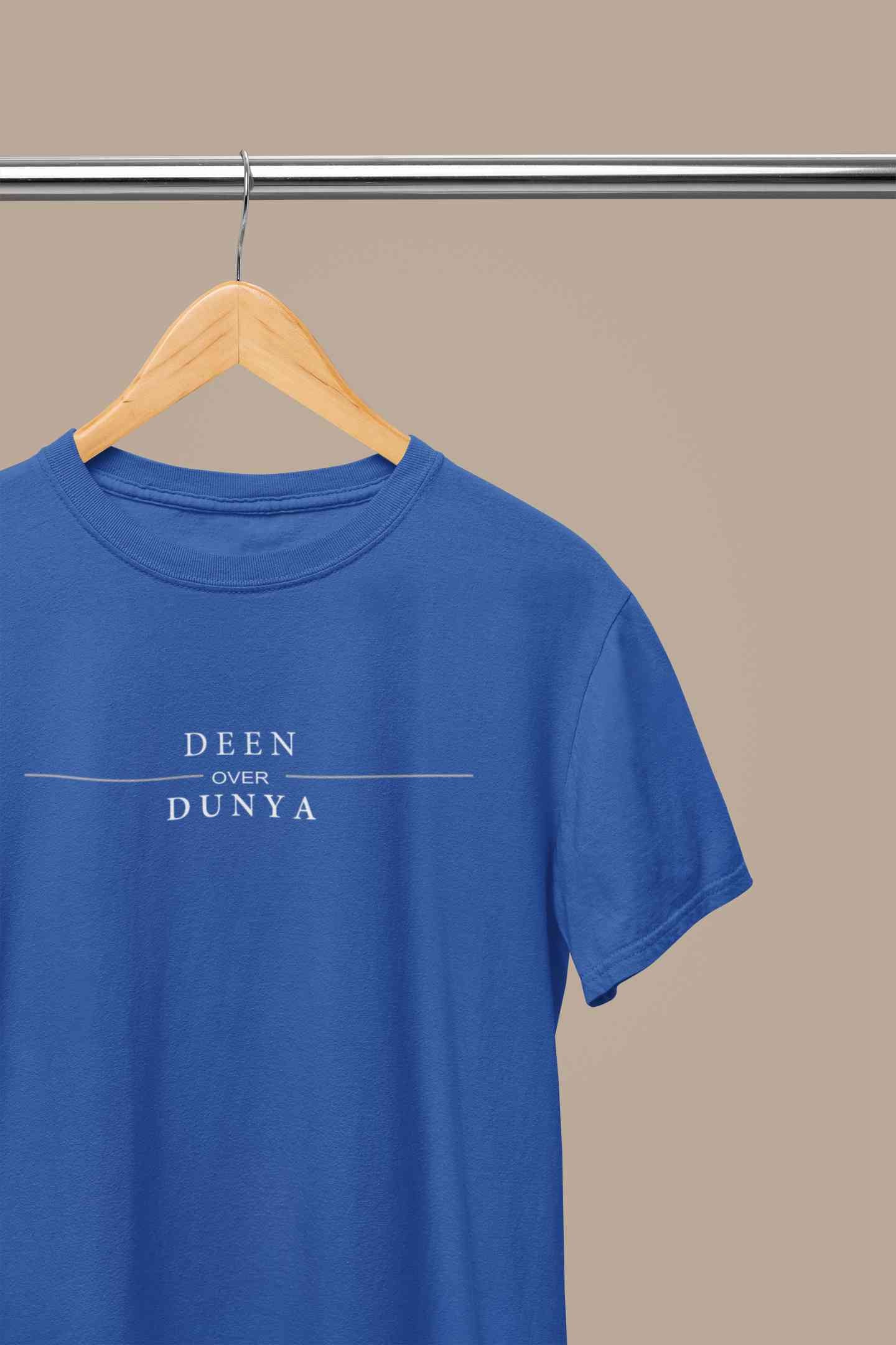 Deen Over Dunya Mens Half Sleeves T-shirt- FunkyTeesClub
