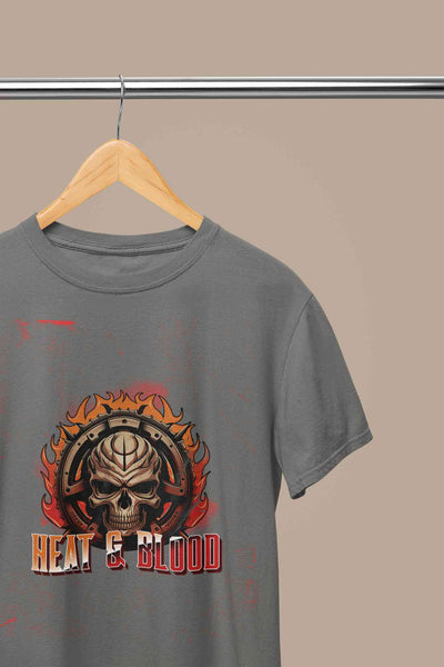 Flaming Skull Women Half Sleeves T-shirt- FunkyTeesClub