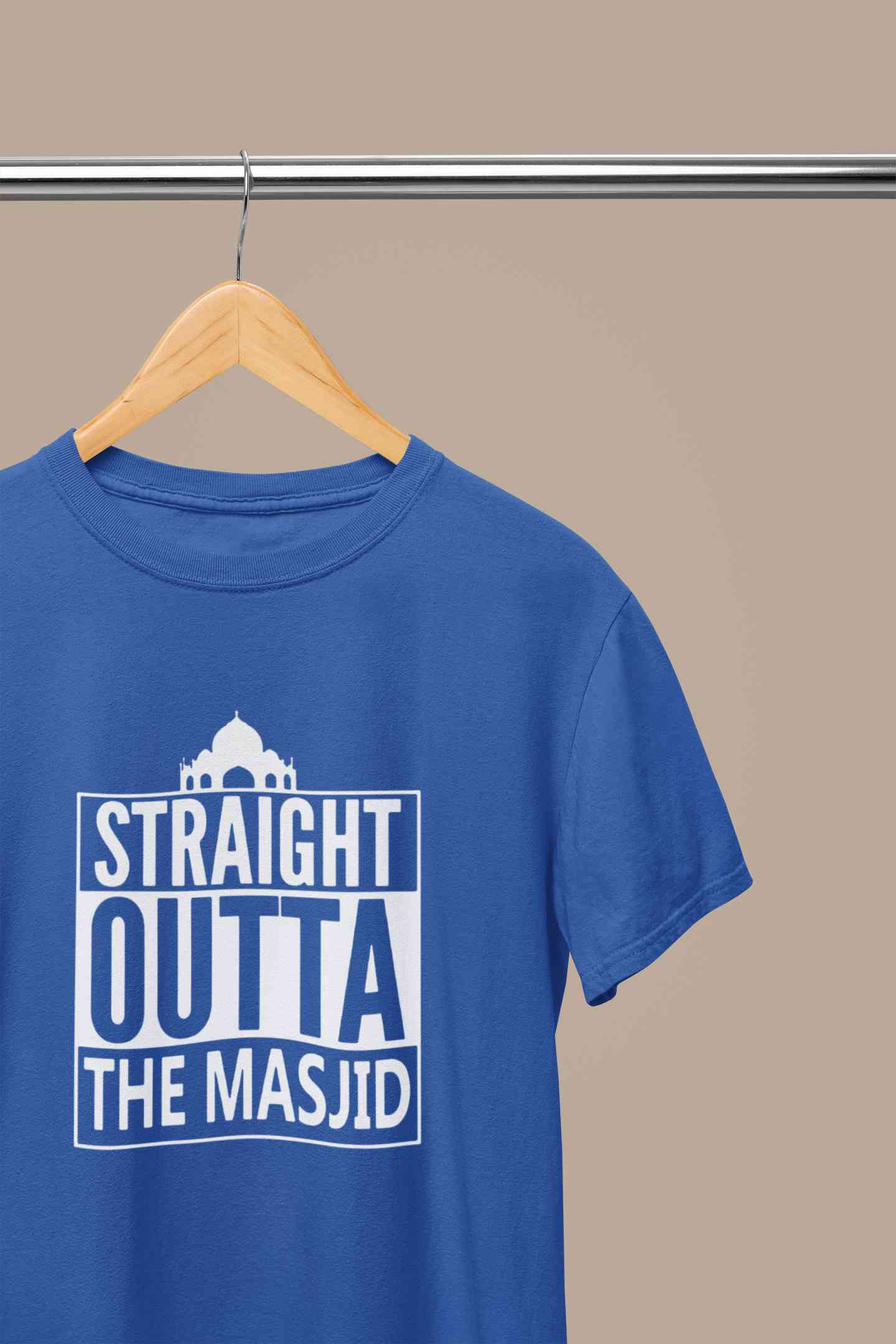 Straight Outta The Masjid Mens Half Sleeves T-shirt- FunkyTeesClub