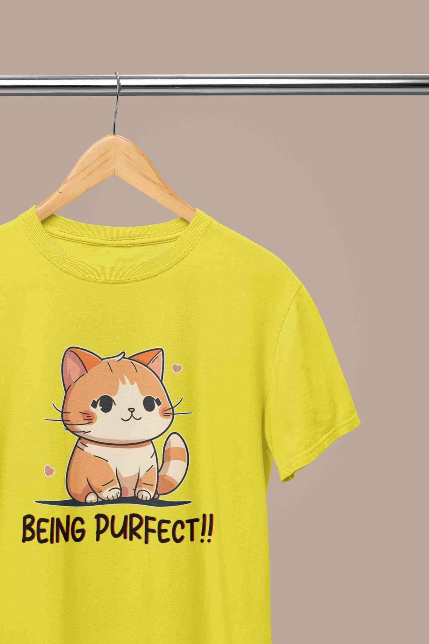 Being Purfect Women Half Sleeves T-shirt- FunkyTeesClub