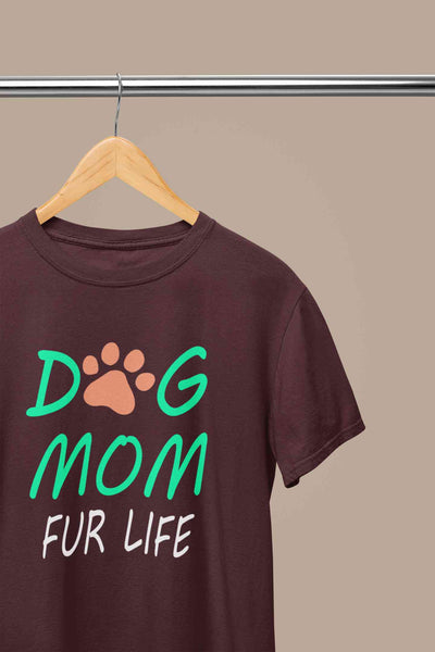 Dog Mom Women Half Sleeves T-shirt- FunkyTeesClub
