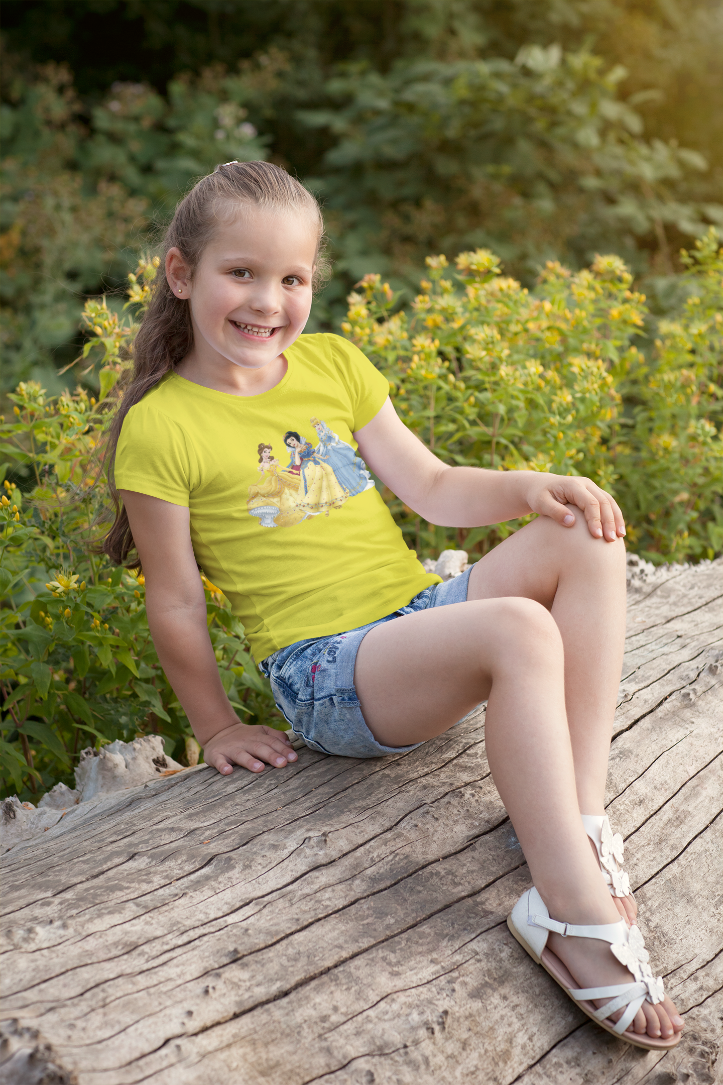 Cute Princess Half Sleeves T-Shirt For Girls -FunkyTeesClub