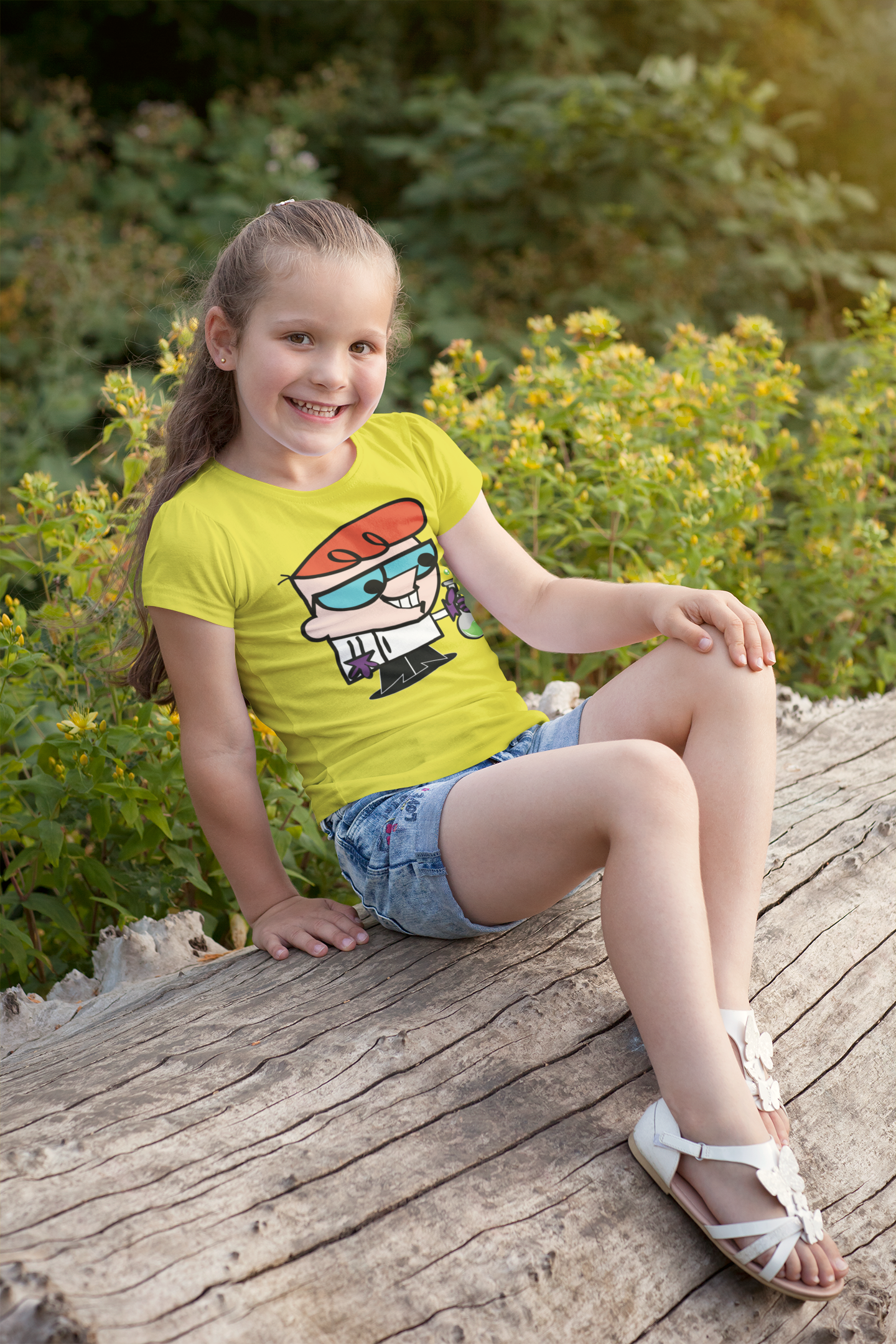 Cute Cartoon Half Sleeves T-Shirt For Girls -FunkyTeesClub