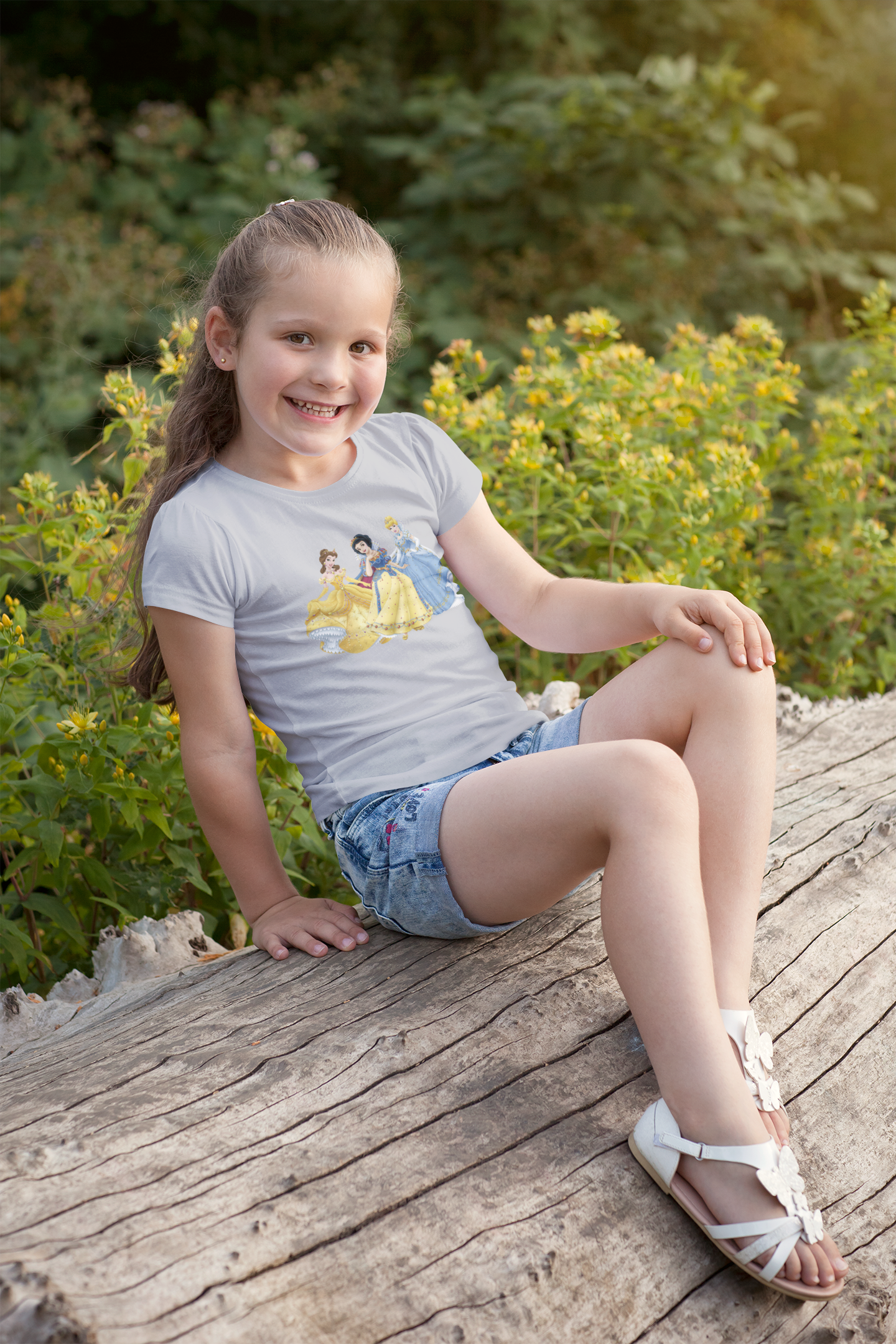 Cute Princess Half Sleeves T-Shirt For Girls -FunkyTeesClub