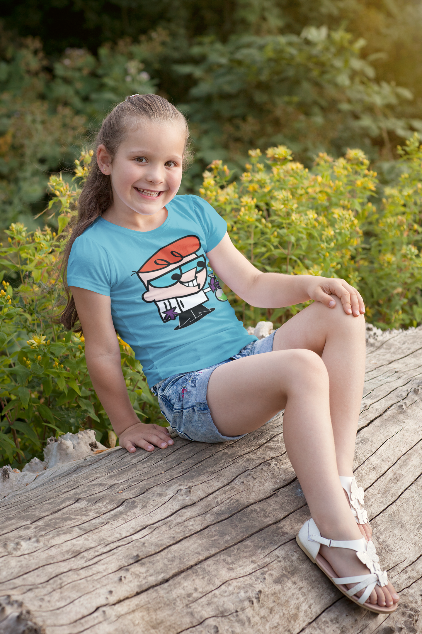 Cute Cartoon Half Sleeves T-Shirt For Girls -FunkyTeesClub