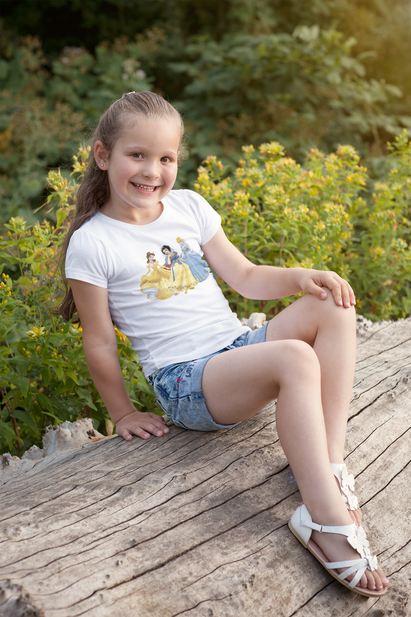 Cute Princess Half Sleeves T-Shirt For Girls -FunkyTeesClub