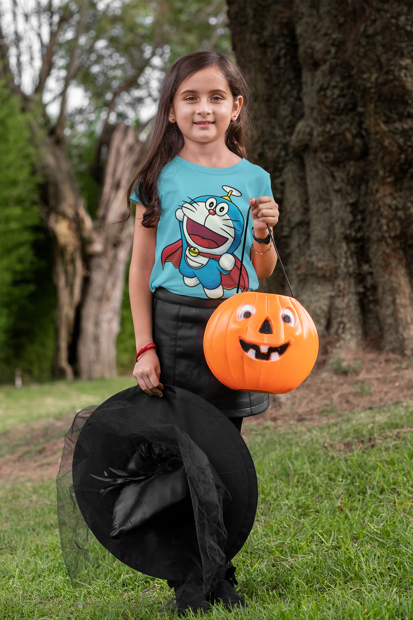 Cute Cartoon Half Sleeves T-Shirt For Girls -FunkyTeesClub