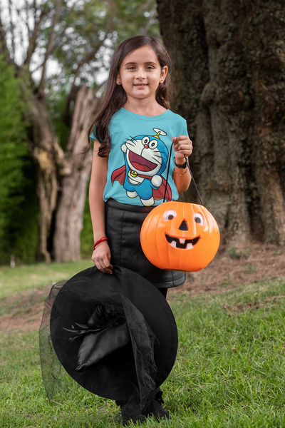 Cute Cartoon Half Sleeves T-Shirt For Girls -FunkyTeesClub