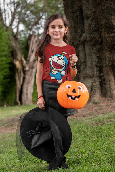 Cute Cartoon Half Sleeves T-Shirt For Girls -FunkyTeesClub