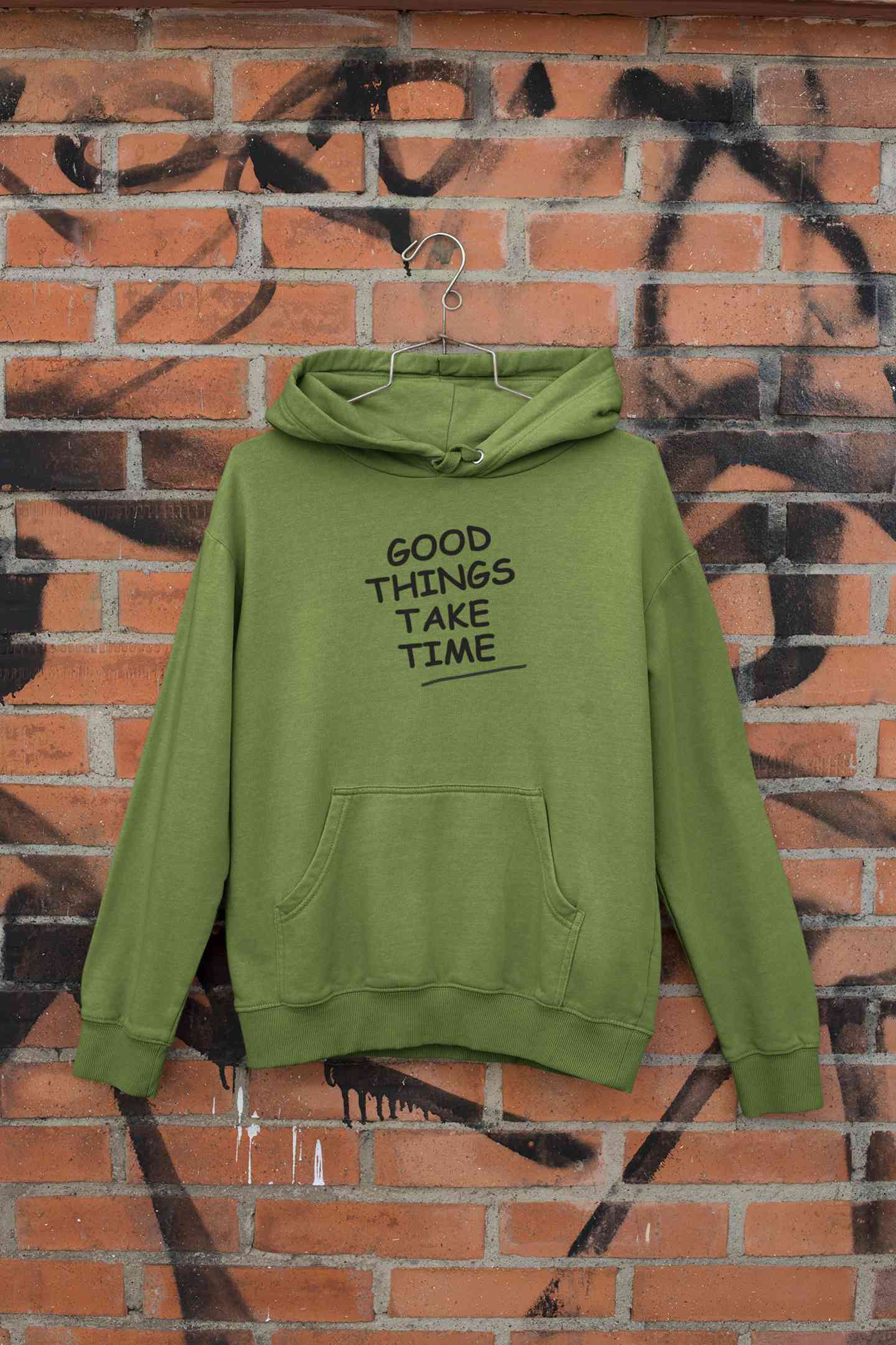 Good Things Take Time Quotes Men Hoodies-FunkyTeesClub
