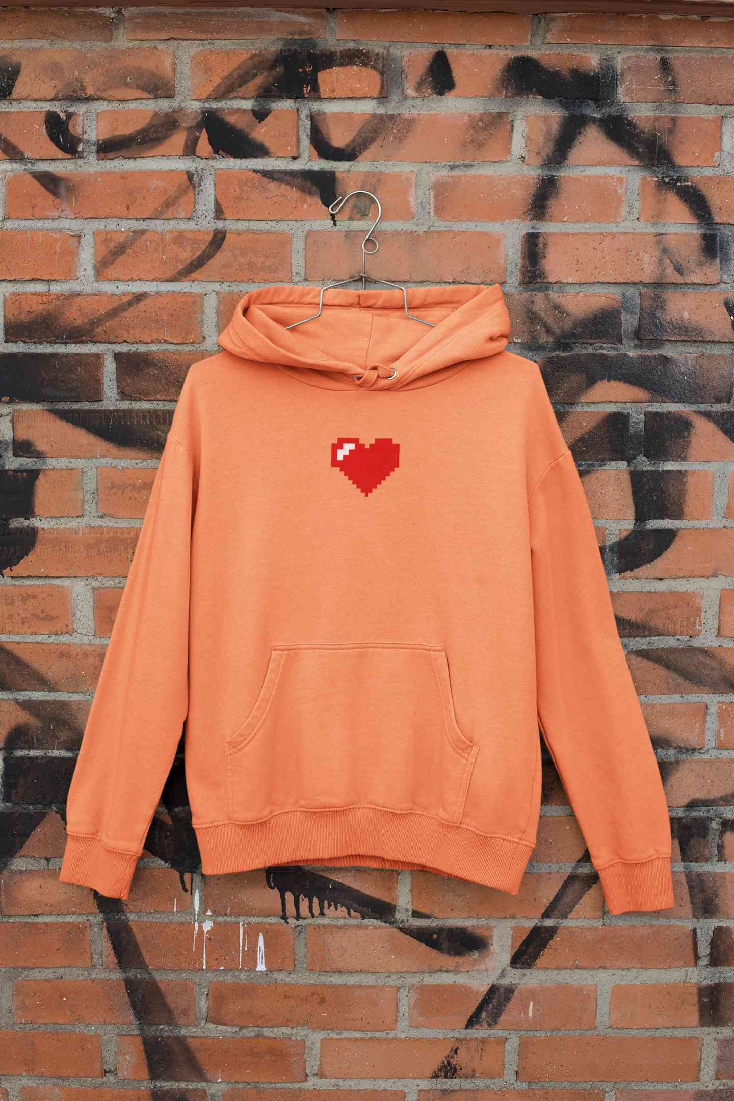 8 Bit Heart Minimals Hoodies for Women-FunkyTeesClub
