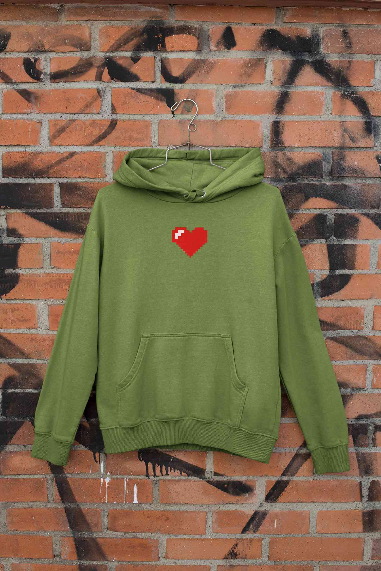 8 Bit Heart Minimals Men Hoodies-FunkyTeesClub