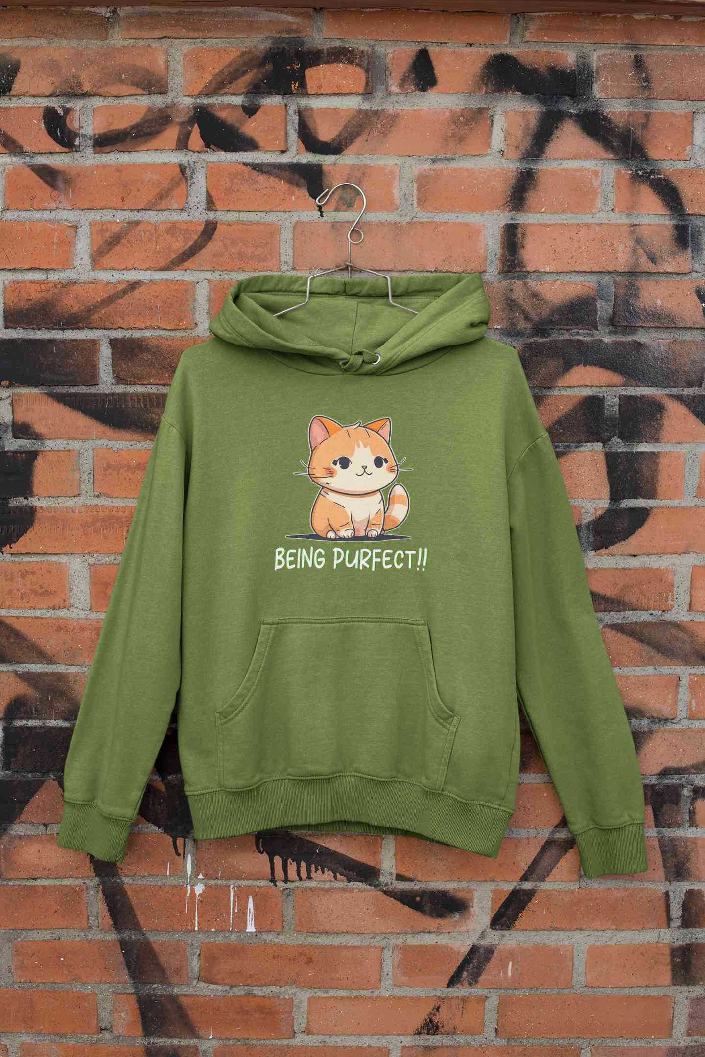 Being Purfect Men Hoodies-FunkyTeesClub