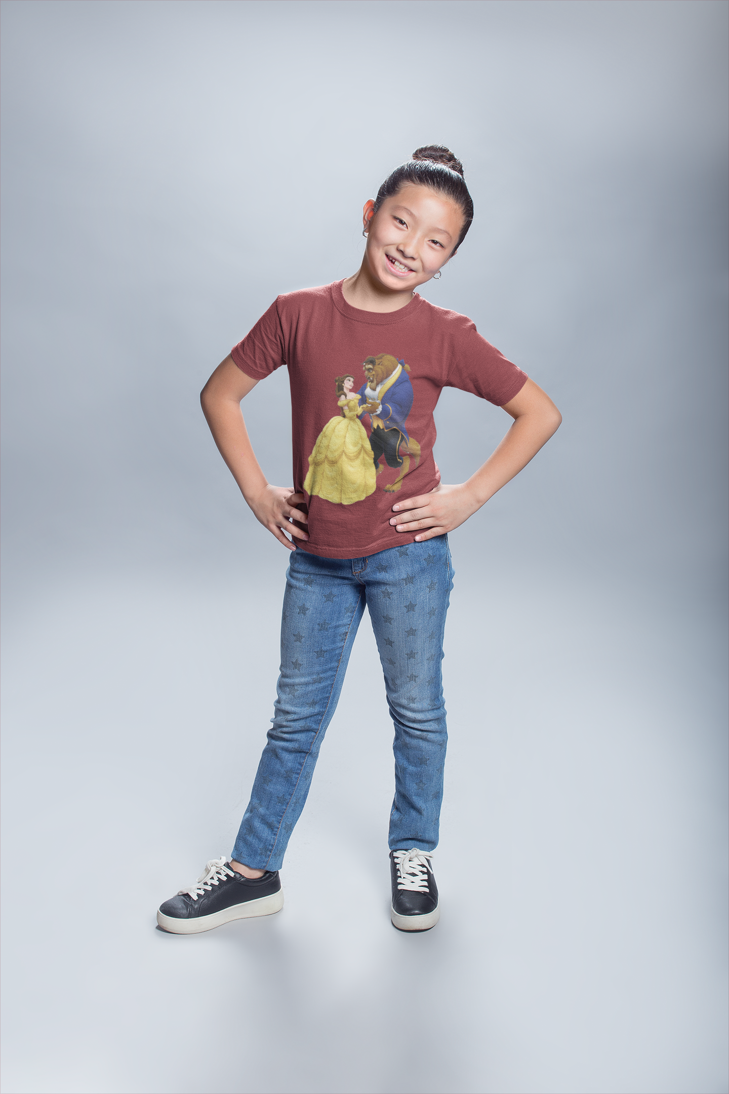 Cute Princess Half Sleeves T-Shirt For Girls -FunkyTeesClub