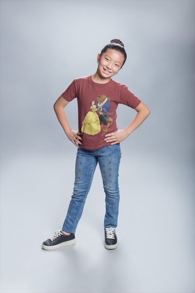 Cute Princess Half Sleeves T-Shirt For Girls -FunkyTeesClub