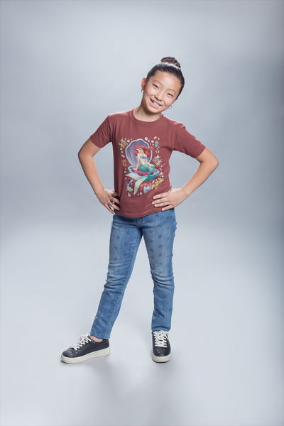 Cute Princess Half Sleeves T-Shirt For Girls -FunkyTeesClub