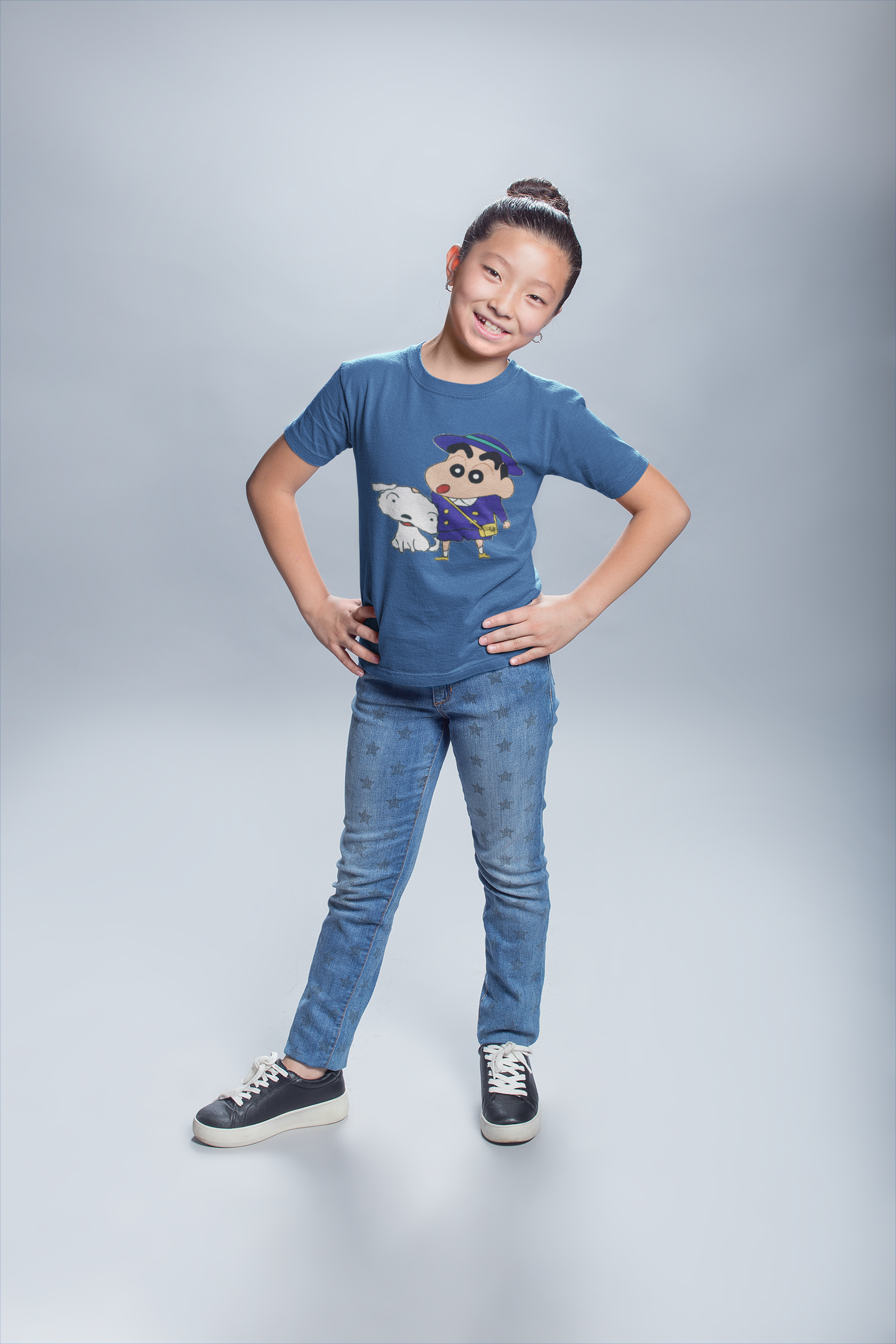 Cute Cartoon Half Sleeves T-Shirt For Girls -FunkyTeesClub