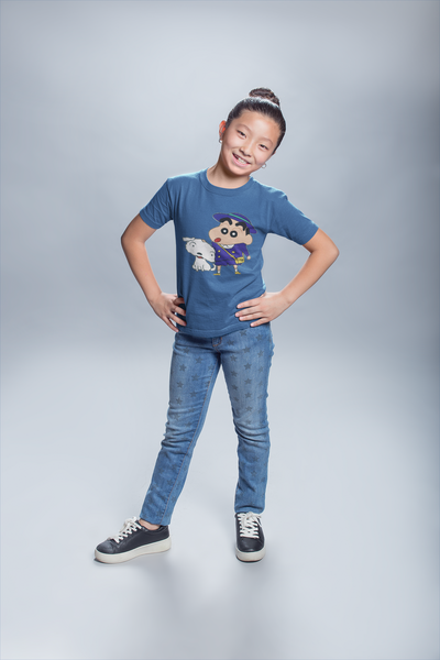 Cute Cartoon Half Sleeves T-Shirt For Girls -FunkyTeesClub