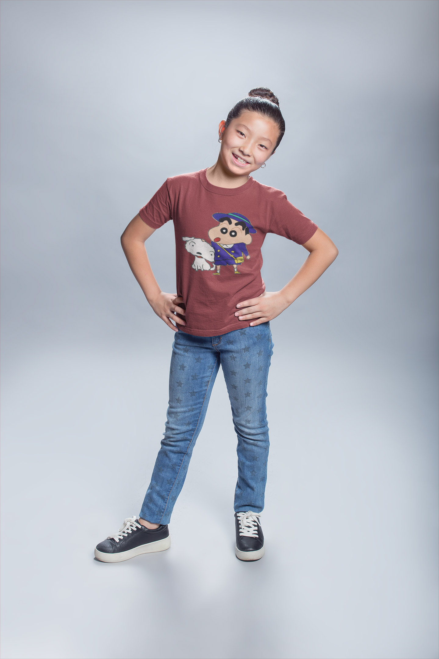 Cute Cartoon Half Sleeves T-Shirt For Girls -FunkyTeesClub