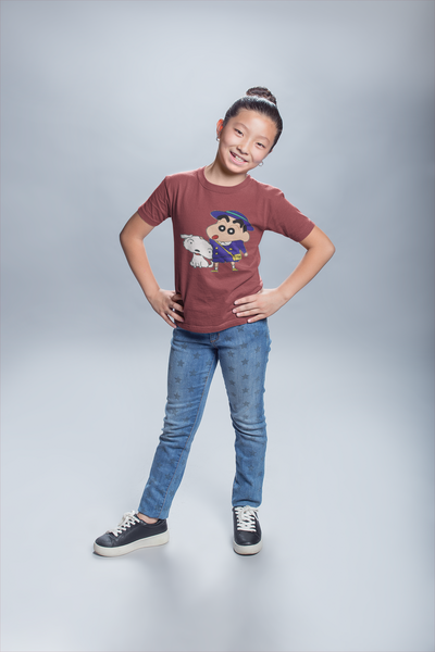 Cute Cartoon Half Sleeves T-Shirt For Girls -FunkyTeesClub