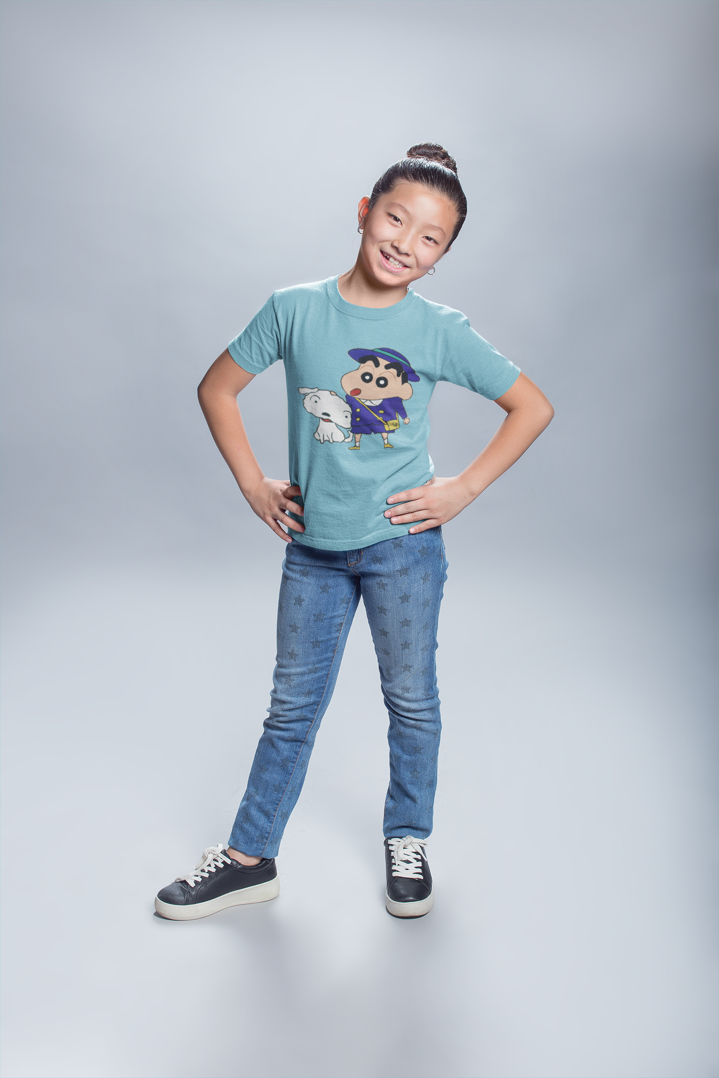 Cute Cartoon Half Sleeves T-Shirt For Girls -FunkyTeesClub