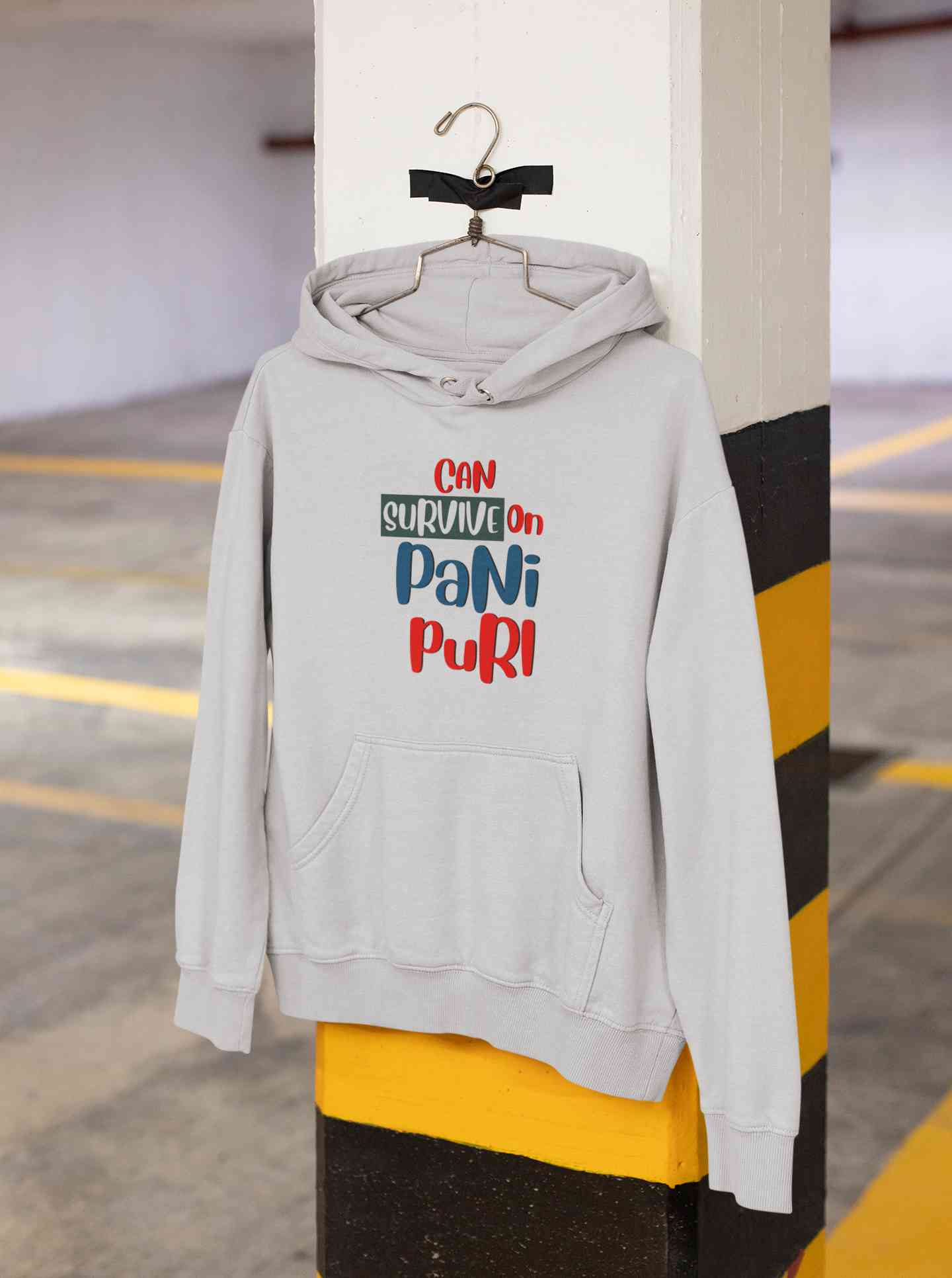 Can Survive On Pani Puri Food Hoodies for Women-FunkyTeesClub