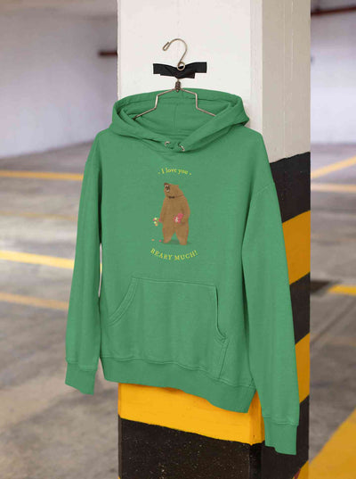 I Love You Beary Much Cartoon Graphics Quotes Men Hoodies-FunkyTeesClub