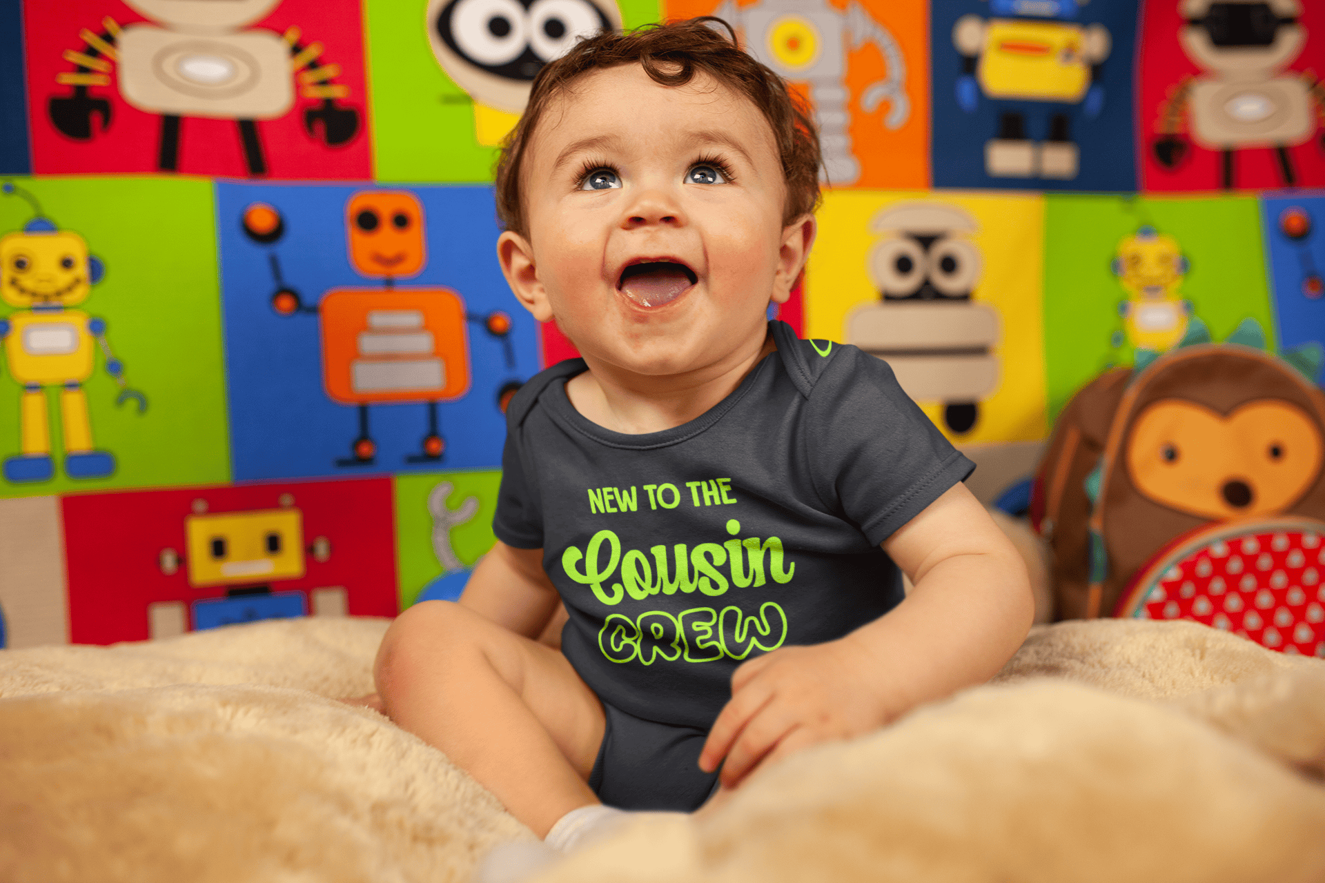 New To Cousin Crew Rakshabadhan Rompers for Baby Boy- FunkyTeesClub