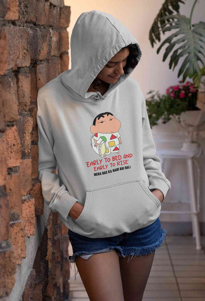 Early To Bed And Early To Rise Cartoon Funny Memes Hoodies for Women-FunkyTeesClub