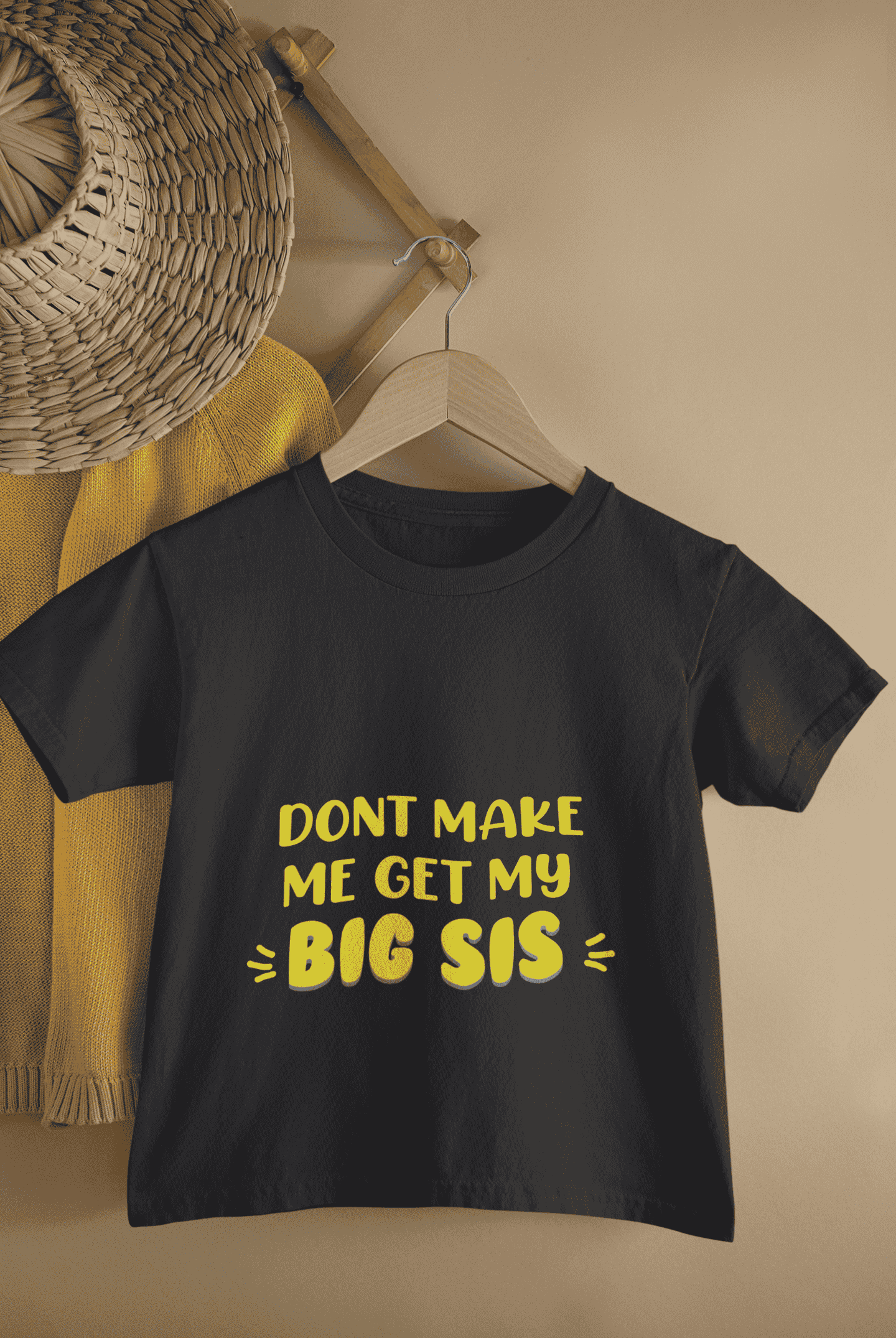 Don't Make Me Get My Big Sis Rakshabandhan Half Sleeves T-Shirt for Boys -FunkyTeesClub