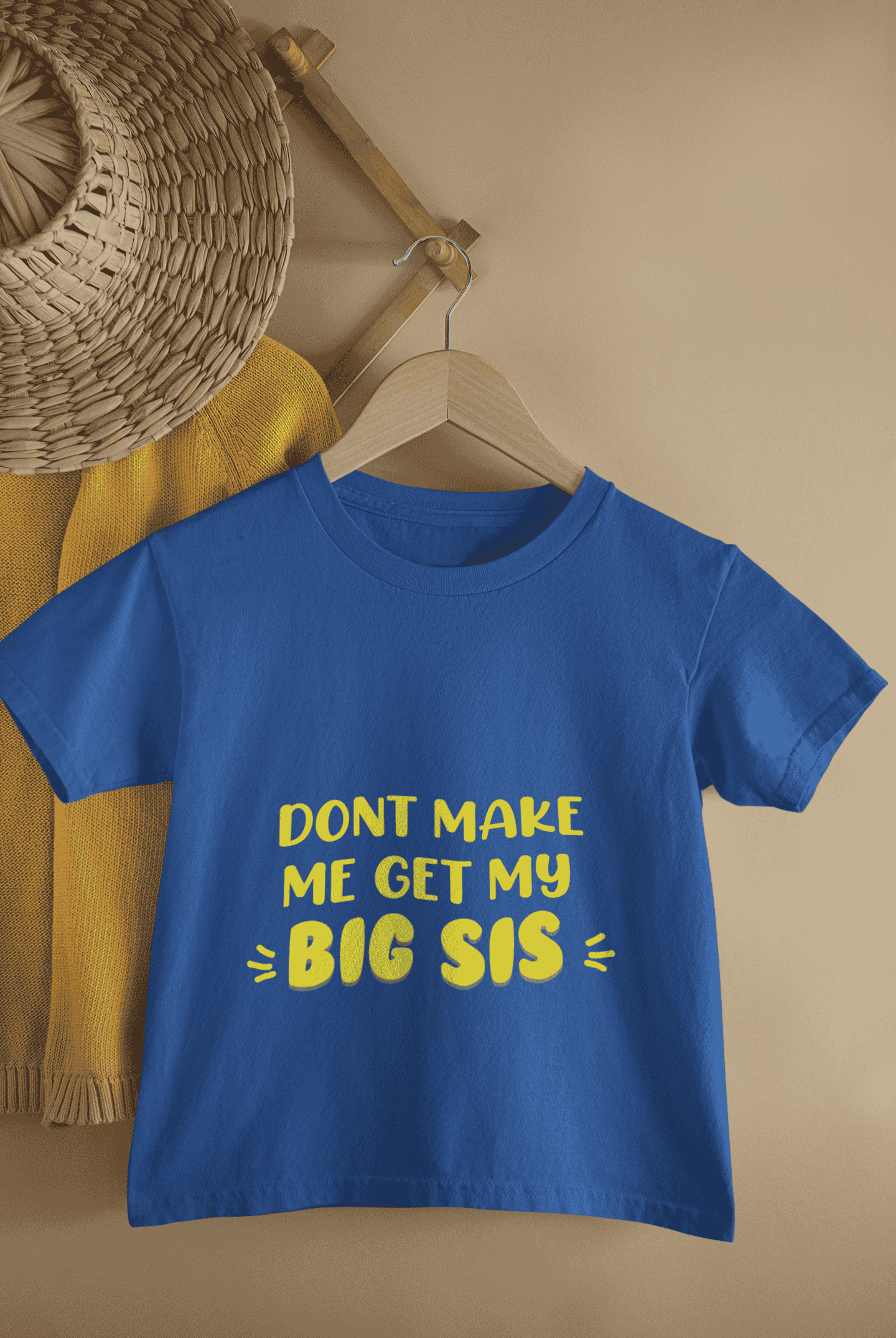 Don't Make Me Get My Big Sis Rakshabandhan Half Sleeves T-Shirt for Boys -FunkyTeesClub