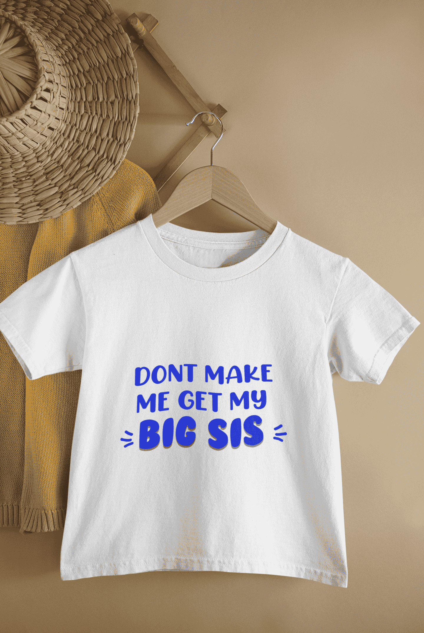 Don't Make Me Get My Big Sis Rakshabandhan Half Sleeves T-Shirt for Boys -FunkyTeesClub